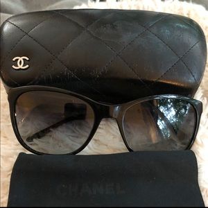 Chanel 5185 Sunglasses, denim black cat eye